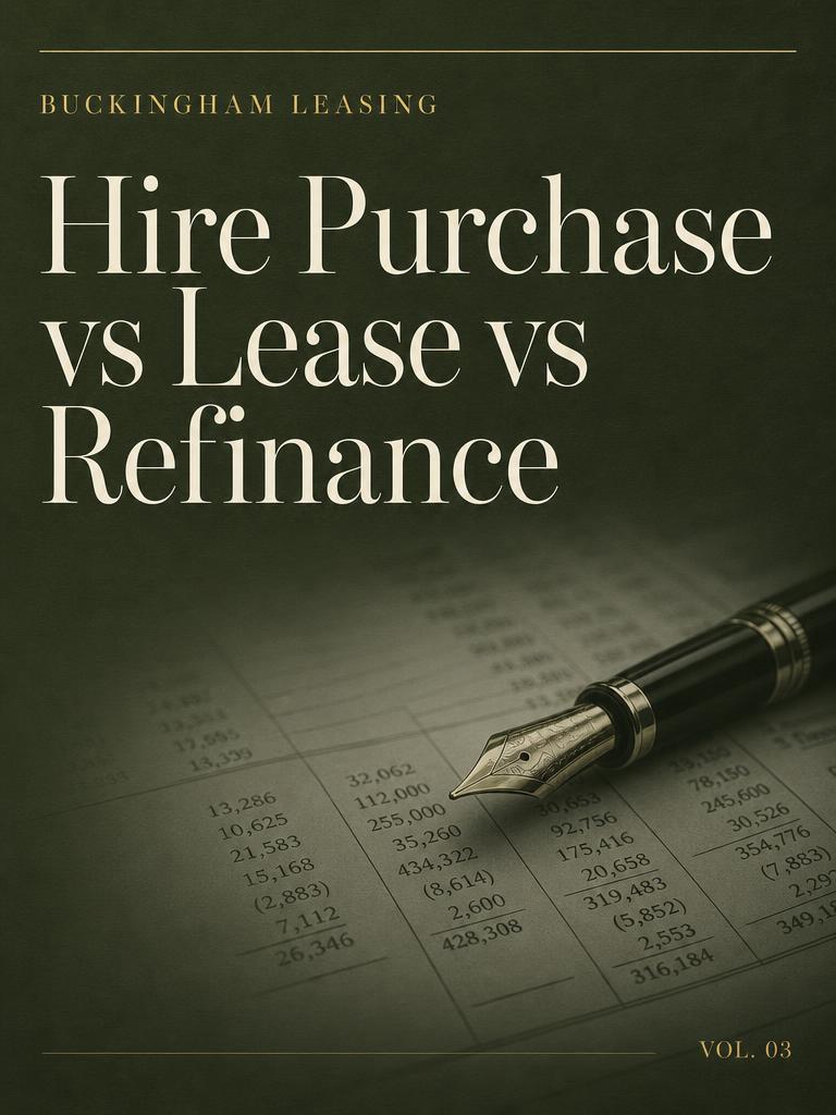 Hire Purchase vs Lease vs Refinance — whitepaper cover