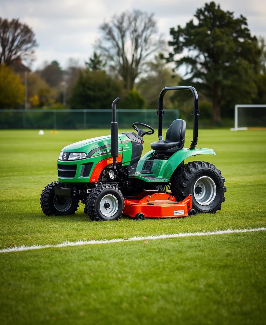 Compact tractor with turf attachment