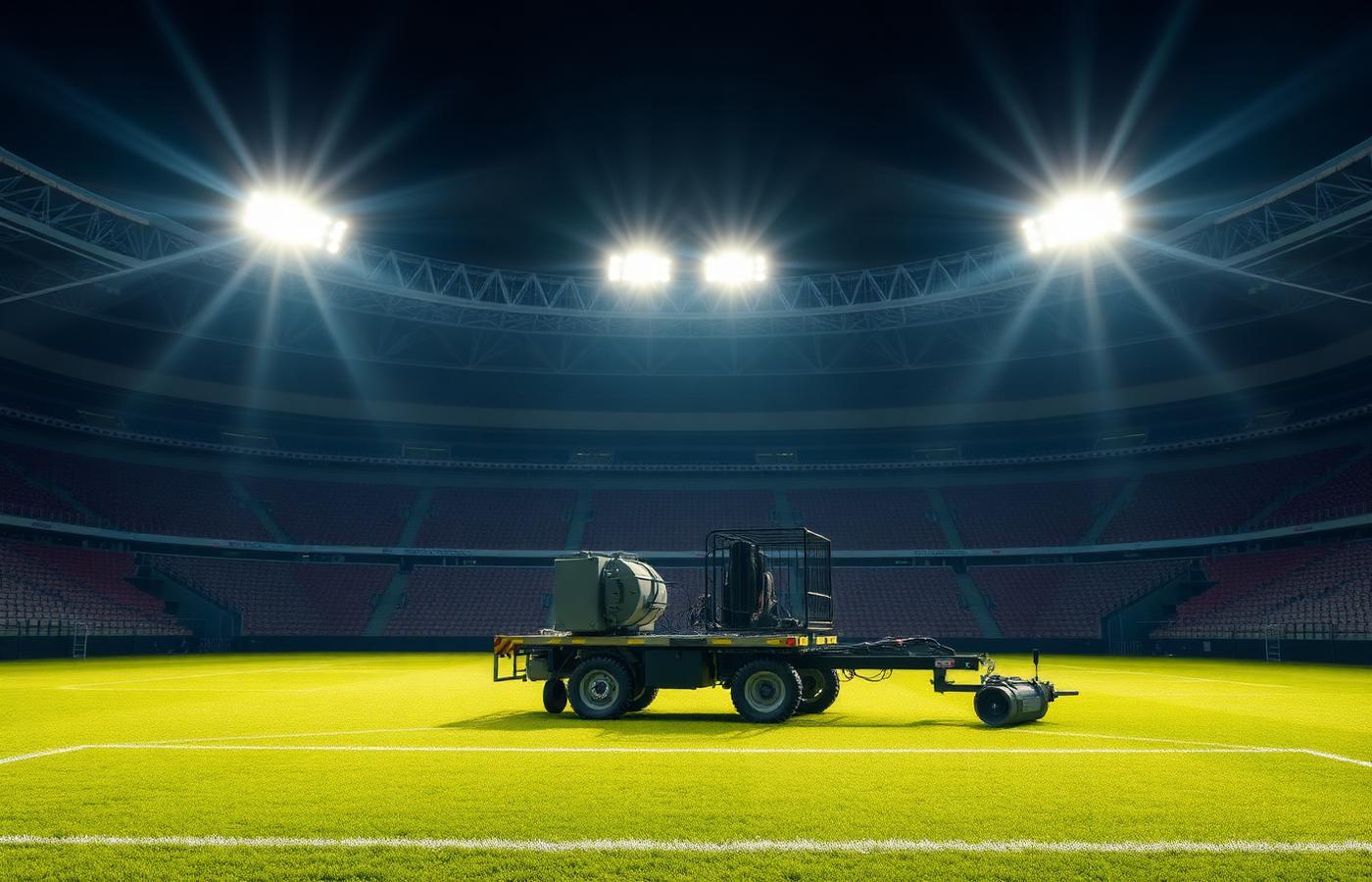 Stadium pitch grow lighting